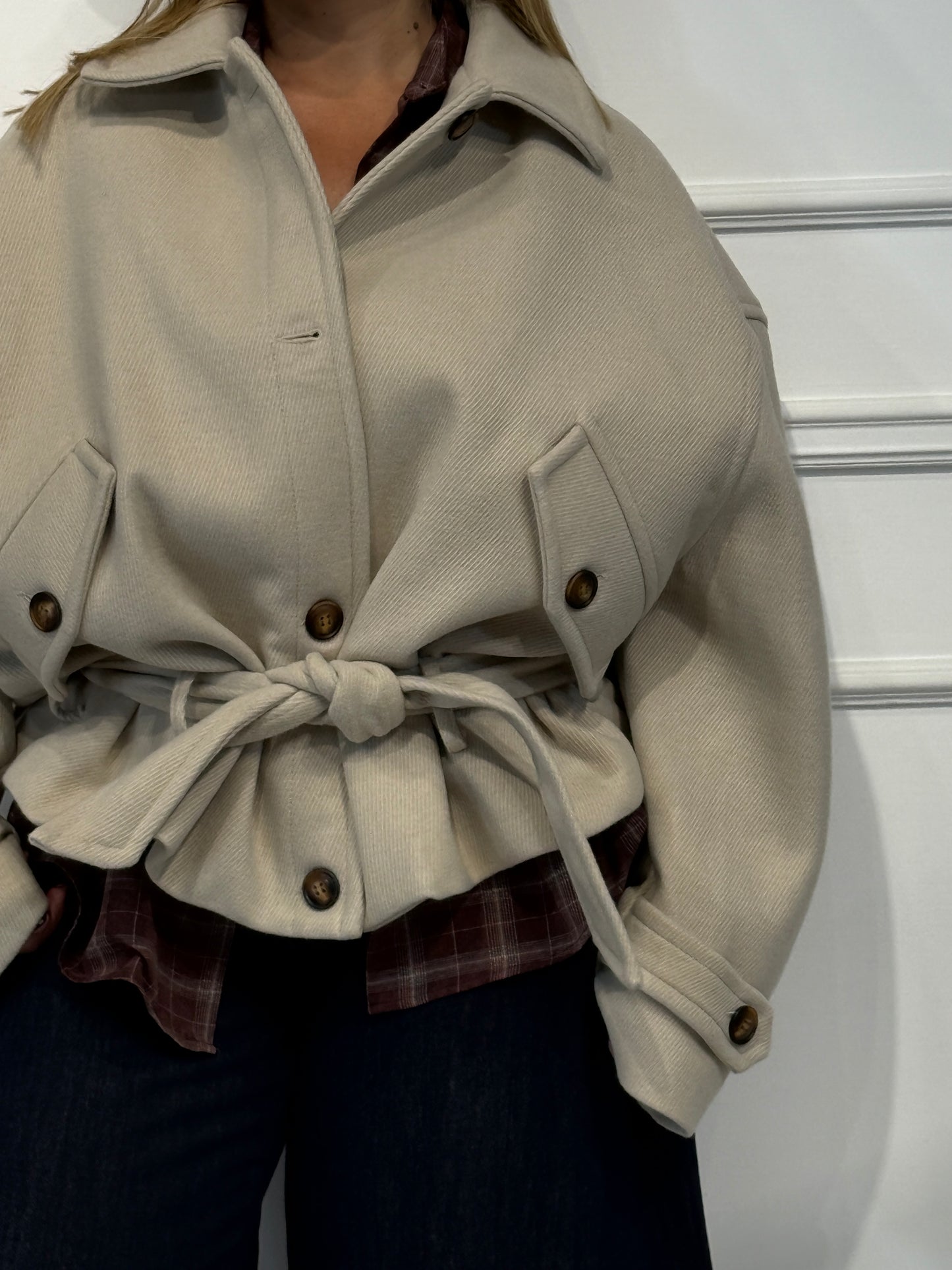 Giacca Cappotto Panna