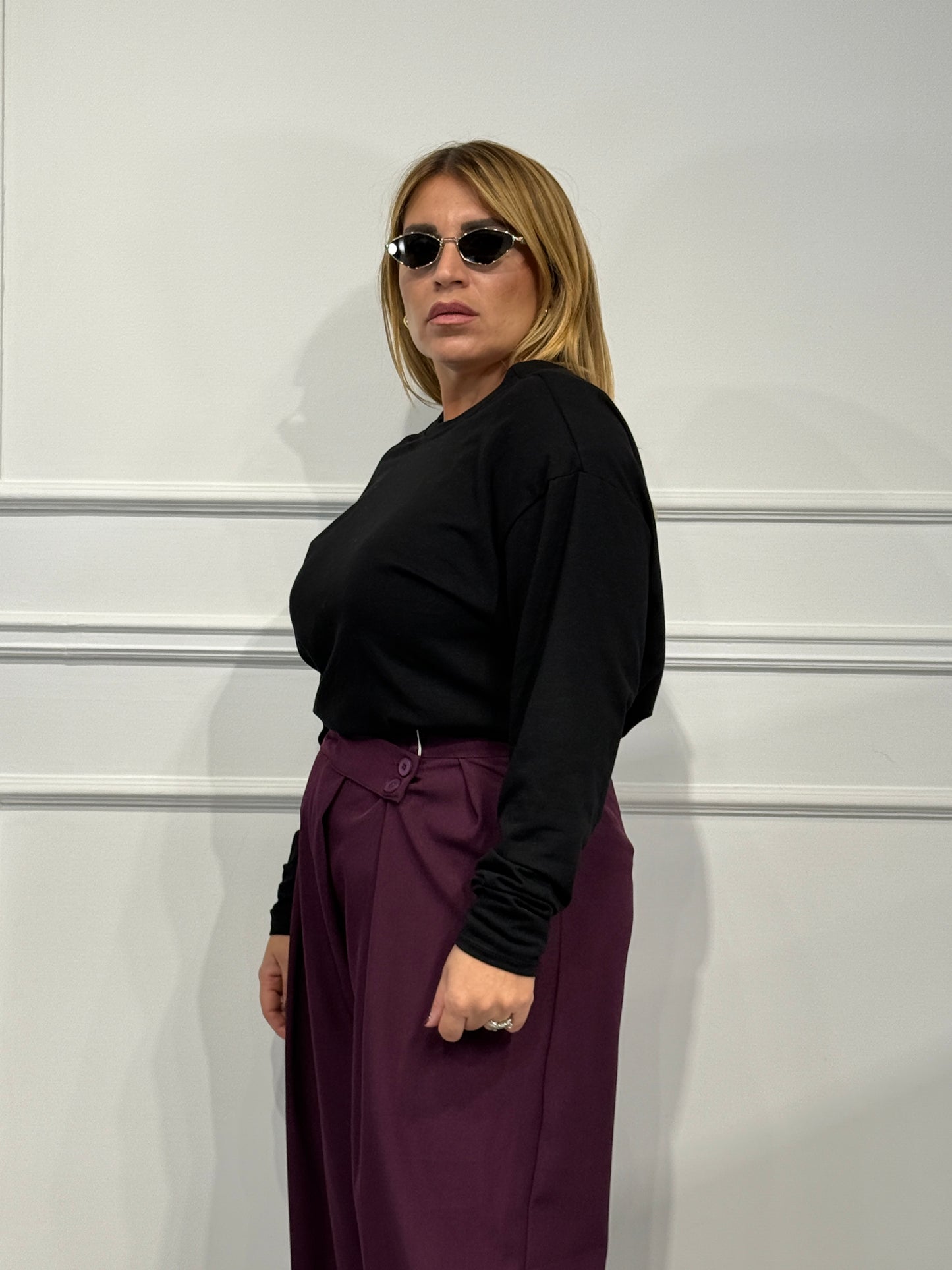 Maglia Scollo Retro