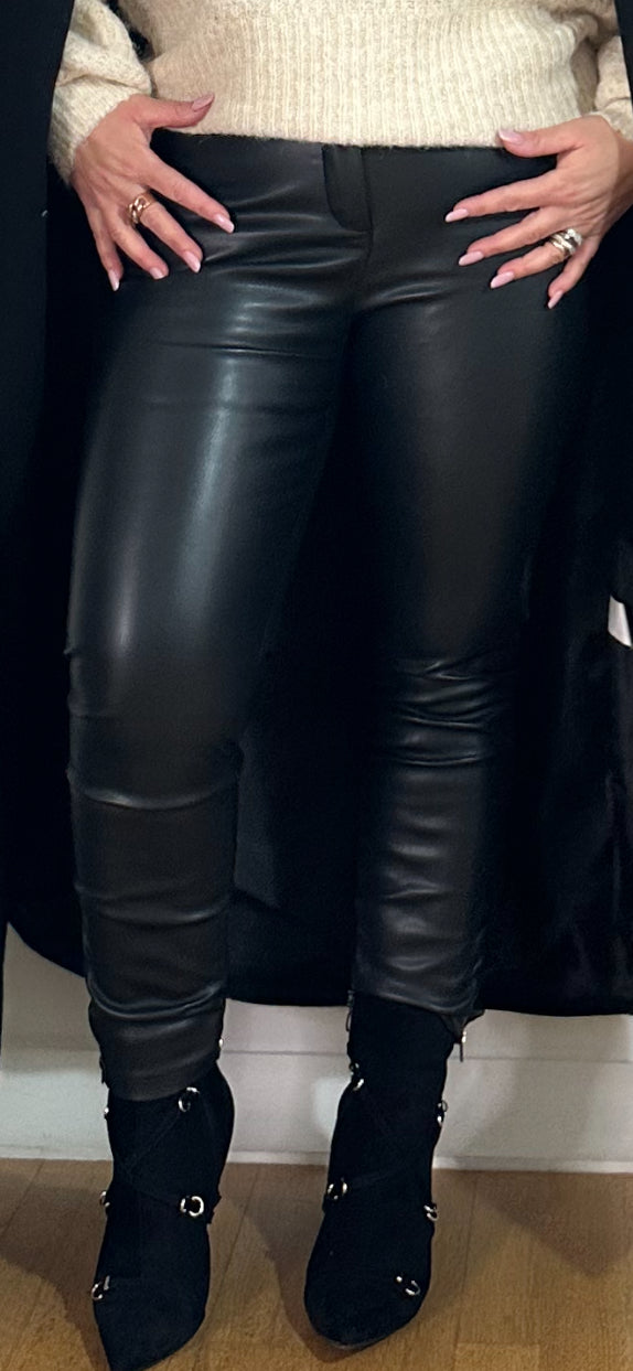 Pantaloni Ecopelle Felpato