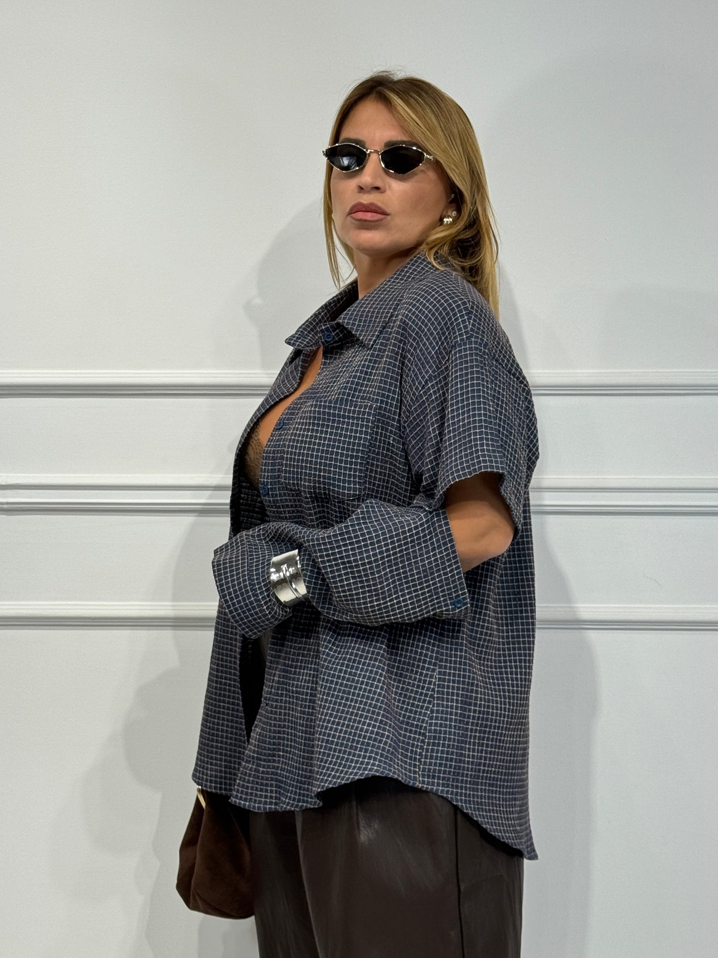 Camicia Country Blu