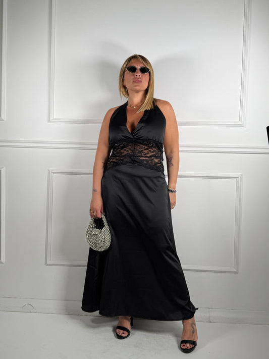 Abito Satin e Pizzo CURVY