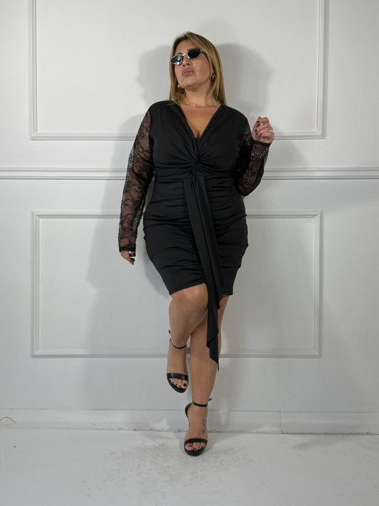 Abito Merletto Curvy Nero