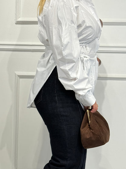 Camicia Stringhe Bianca