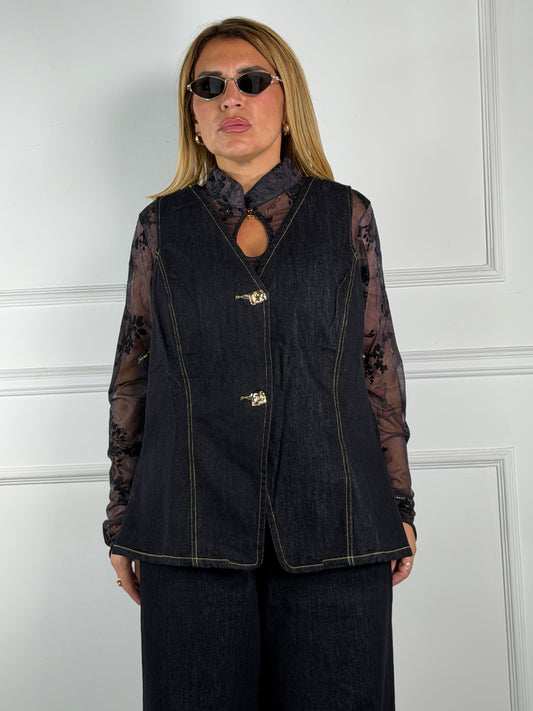 Gilet Denim Curvy 0097