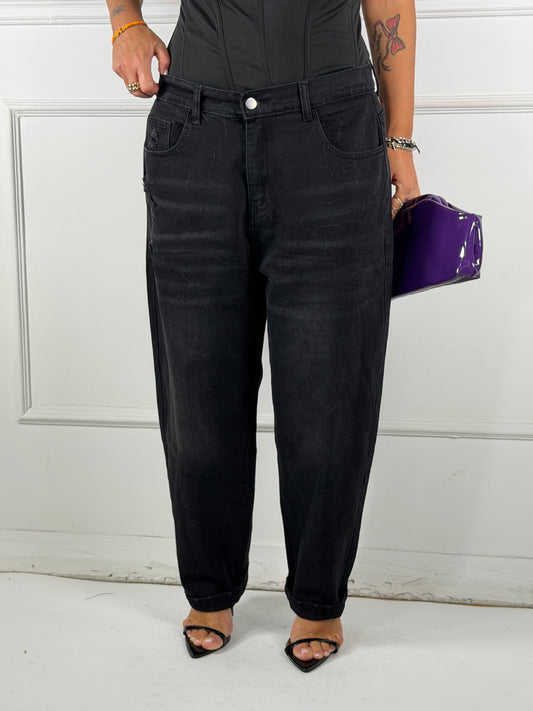 Jeans Nero Curvy 0078