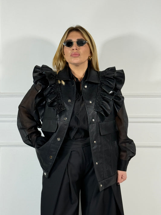 Gilet Ecopelle Nero