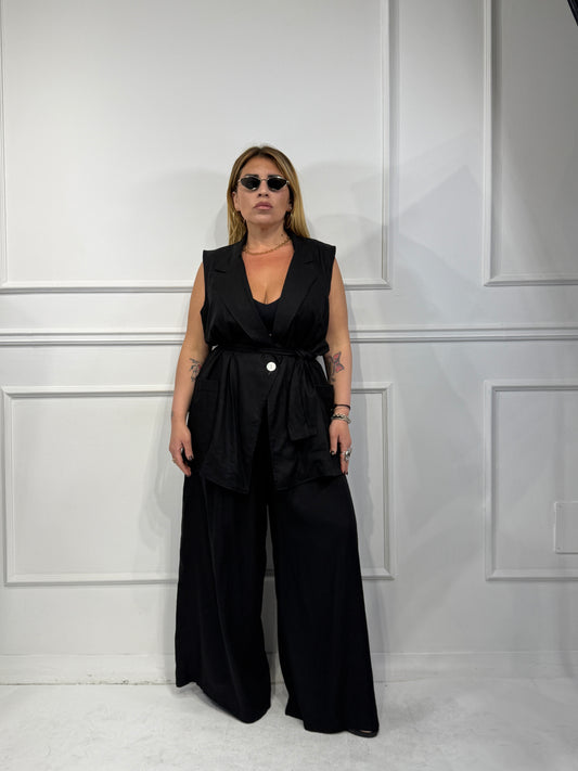 Coordinato Lino CURVY Nero