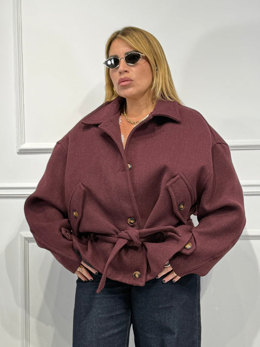 Giacca Cappotto Bordeaux