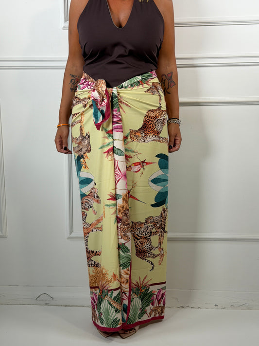 Pareo Lungo Giallo Tigre Curvy