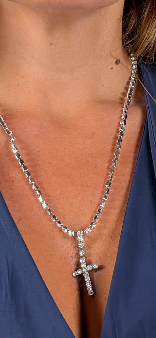 Collana Tennis Croce