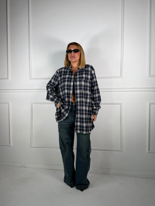 Camicia Quadri Blu Curvy