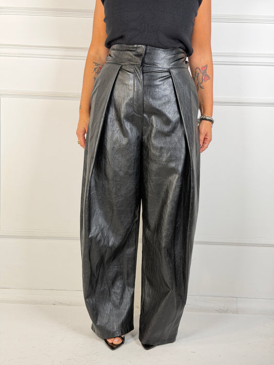 Pantalone Julye ecopelle Nero