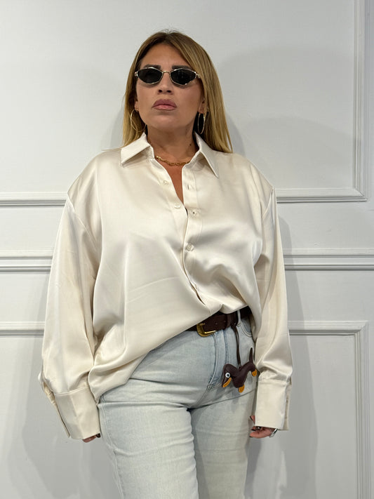 Camicia Just Raso Avorio
