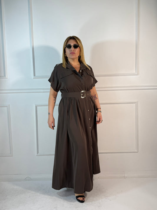 Abito Sandy Marrone CURVY