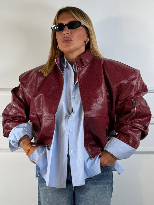 Bomber Bottega Bordeaux