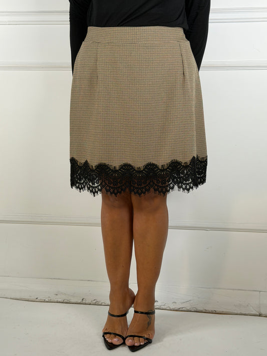 Minigonna Quadri Beige CURVY