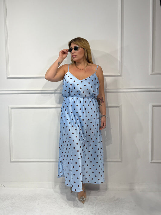 Coordinato Pois Azzurro CURVY