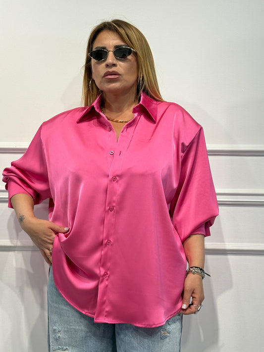 Camicia Just Raso Fucsia