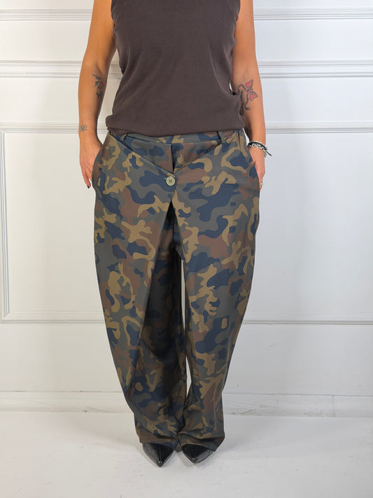 Pantalone Blosson Mimetico Curvy