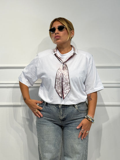T shirt Foulard Bianca