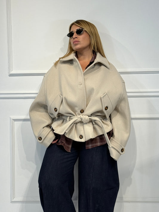 Giacca Cappotto Panna