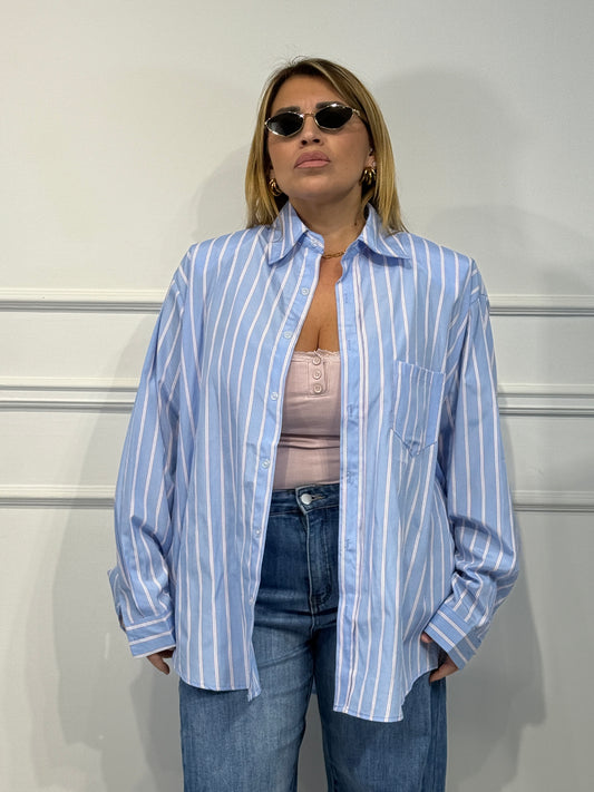 Camicia Over Size Righe