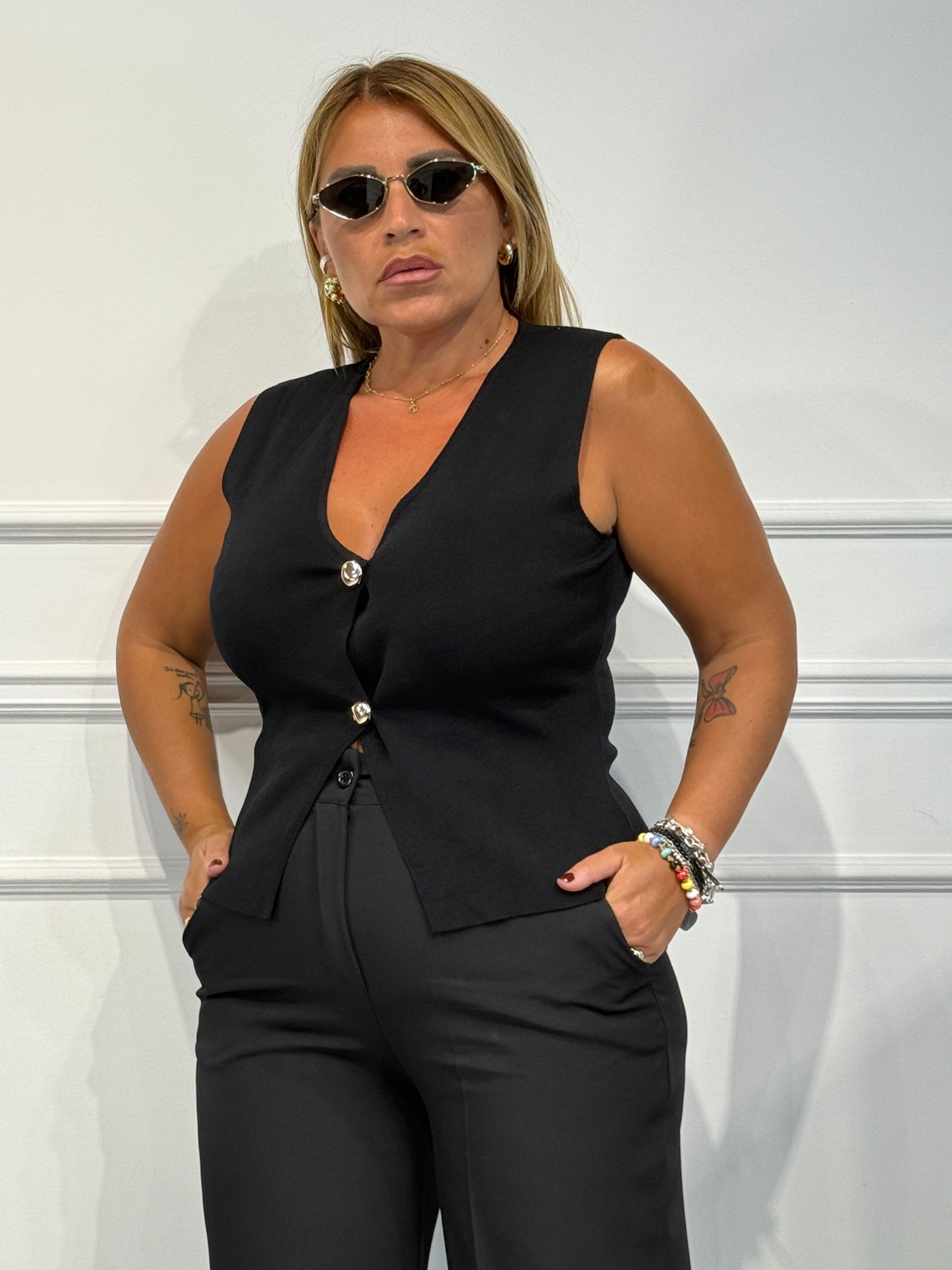 Canotta Gilet  Nero