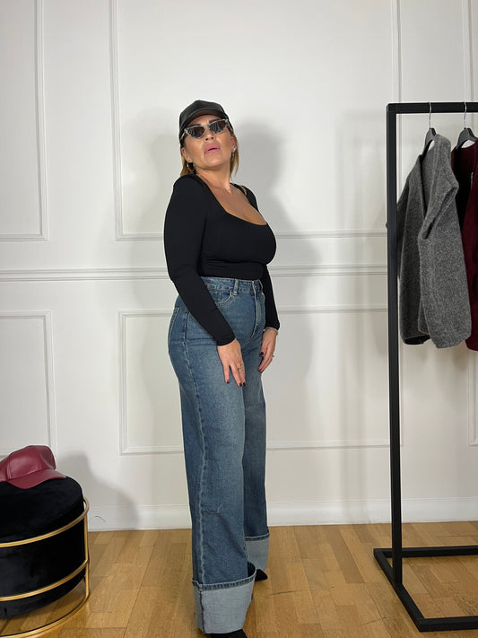 Jeans Piegone Palazzo Fit