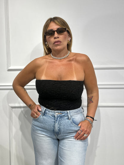 Body merletto a fascia