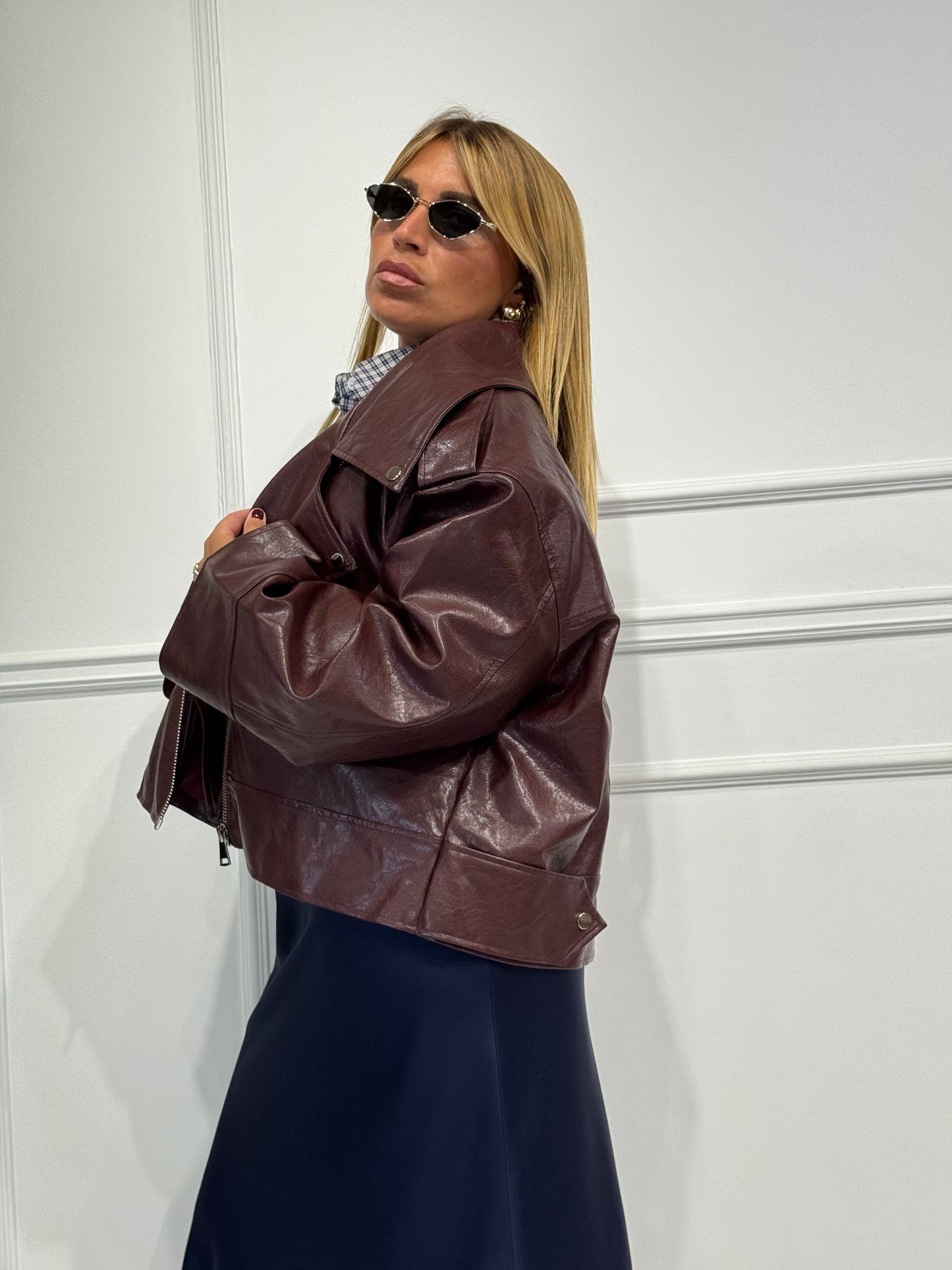 Chiodo Over Size Bordeaux