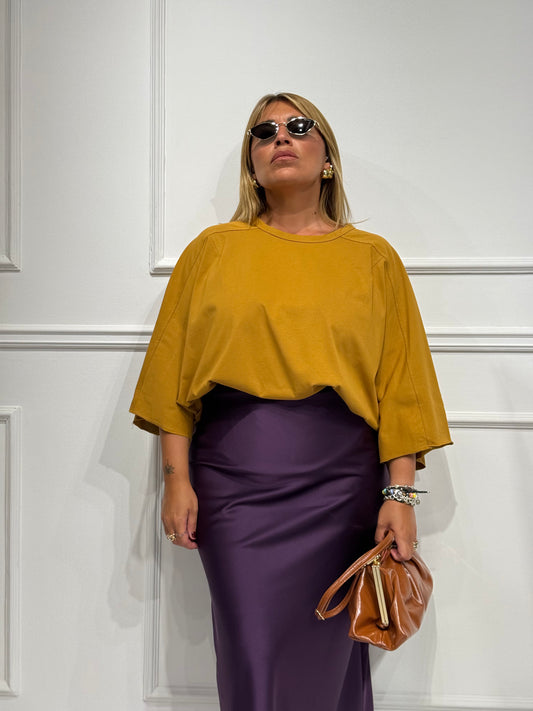 Maxi T-shirt Over Senape