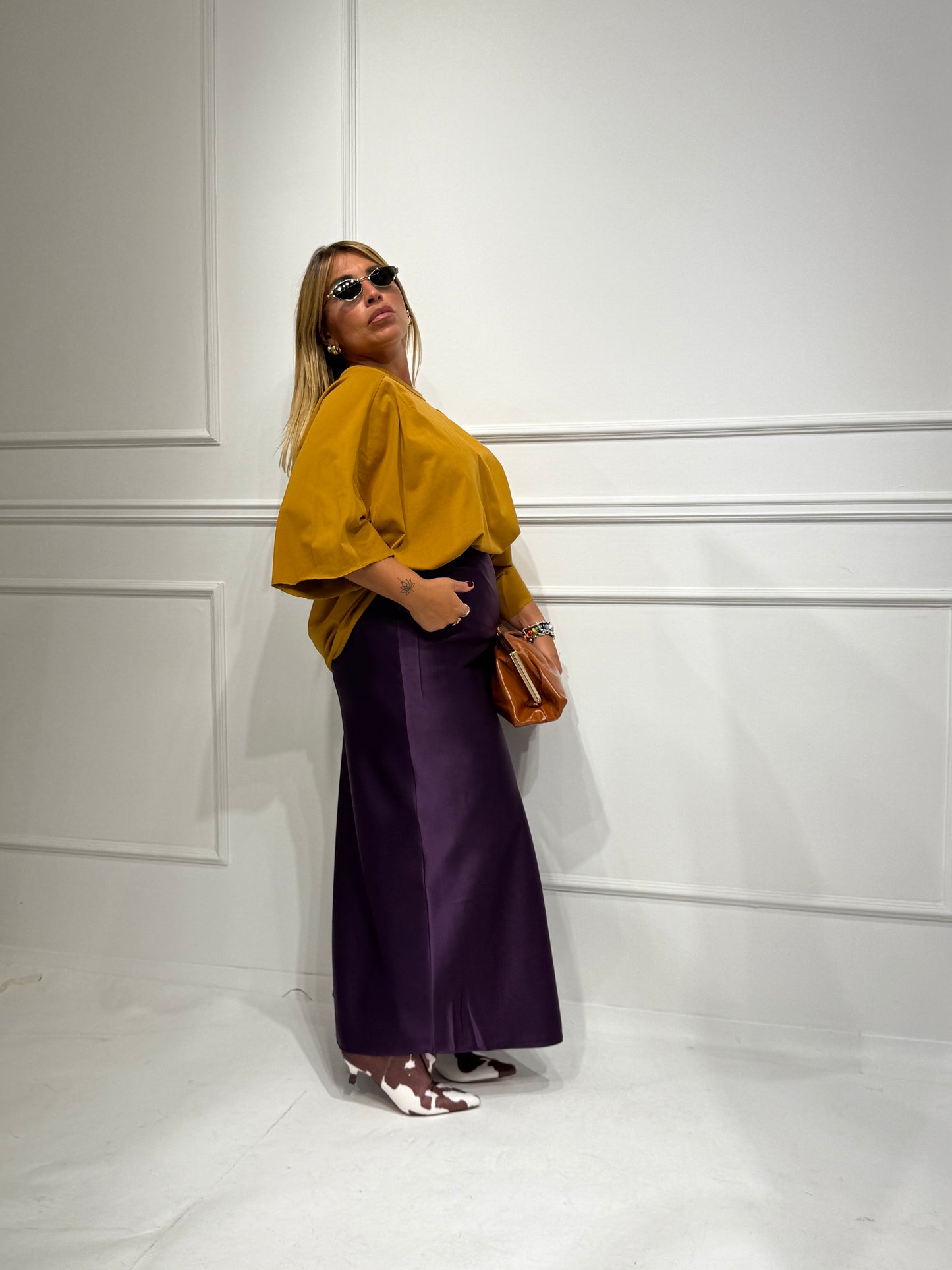 Maxi T-shirt Over Senape