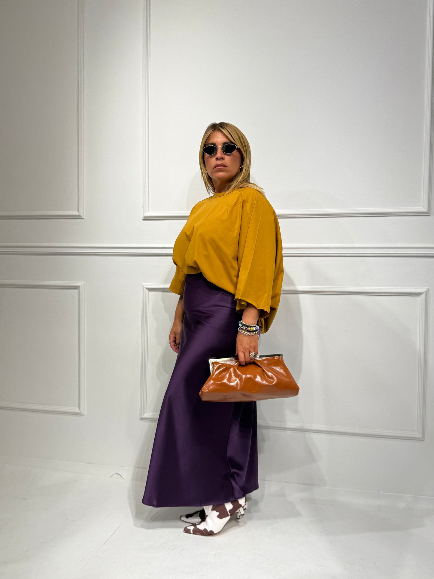 Maxi T-shirt Over Senape