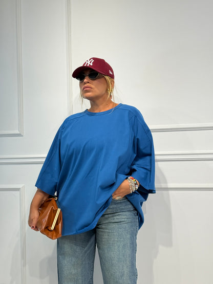 Maxi T-shirt Over Blu