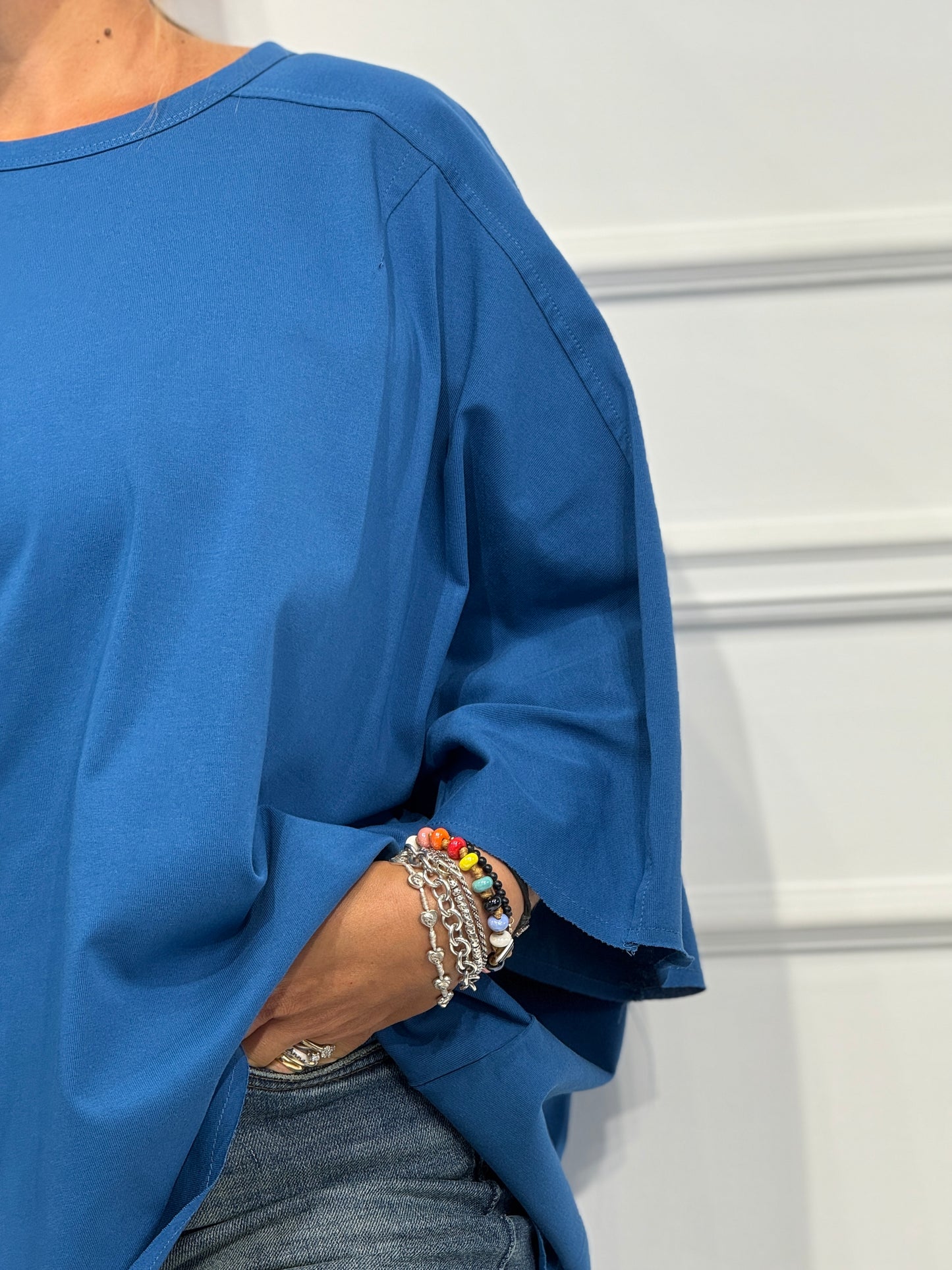 Maxi T-shirt Over Blu