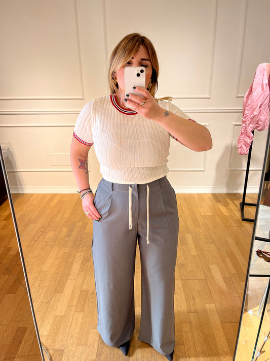 Pantaloni Con pinces Grigio