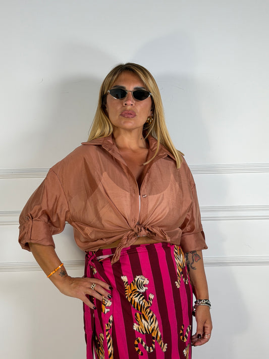 Camicia Velo Rosa Antico