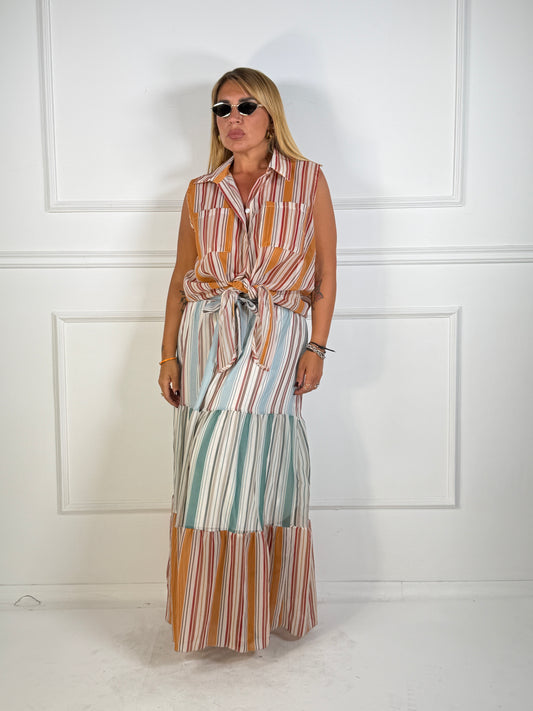 Coordinato Righe Multicolr Curvy