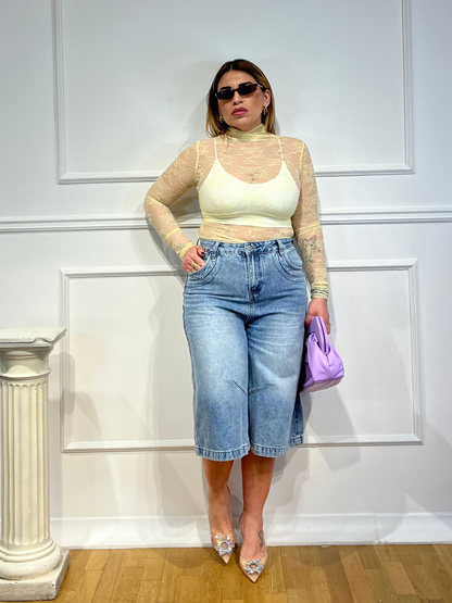 Maglia Macramè Gialla