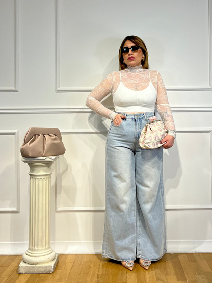 Maglia Macramè Bianca